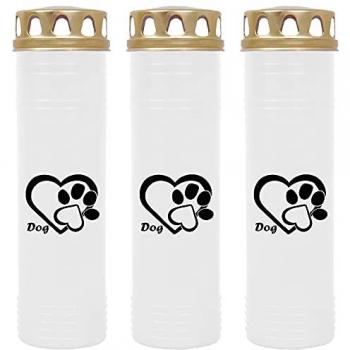 Grablicht Grabkerze Motiv 3er Pack