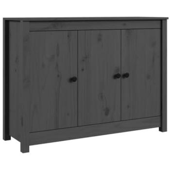 Stijlvolle Grijze Opbergkast – Massief Hout, 100×35×74 cm