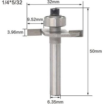 1/4 6.35MM Shank Biscuit Joint Slot Cutter