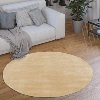 Tapis Rond Confort Beige 80 cm