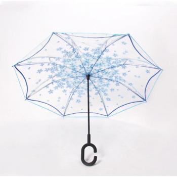Transparent Inverted Umbrella with C-Handle