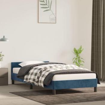 Giroletto con Testiera Blu Scuro 90x190 cm in Velluto cod mxl 119507