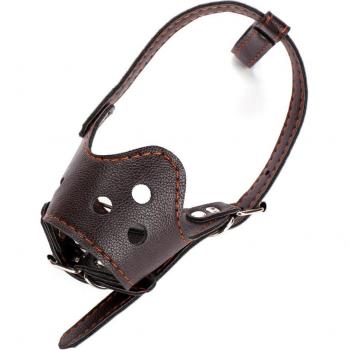 Muselière anti-aboiement en cuir PU