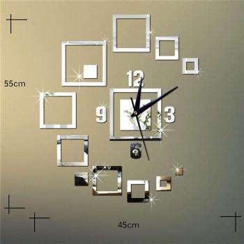 Acryl Clock 3D Autoadhésive