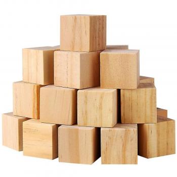 Bloques de Madera Blanca para DIY 50 pcs