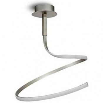 Silver Frosted Acrylic Semi Flush Ceiling Light 30W LED 3000K