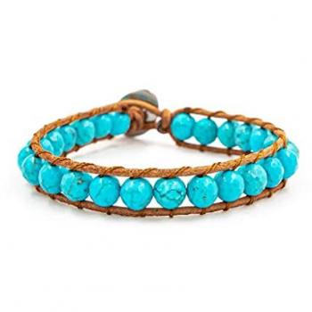 Sloya Facelia Premium Leather and Stone Accessory