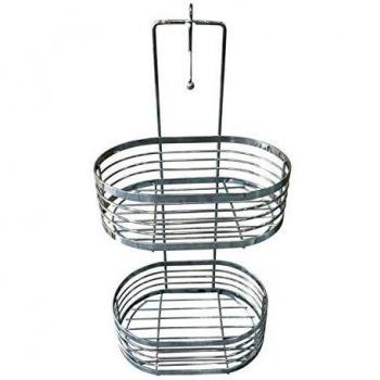 Double Layer Chrome Bathroom Caddy