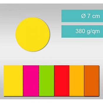 Leuchtkarton Kreise „Pink“ – 7 cm, 380 g/qm