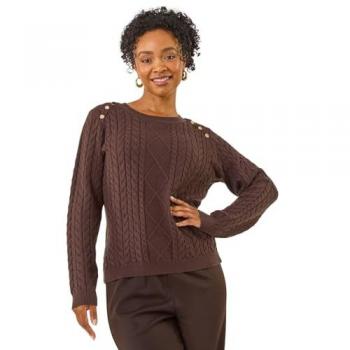Mini Chocolate Cable Knit Blouse