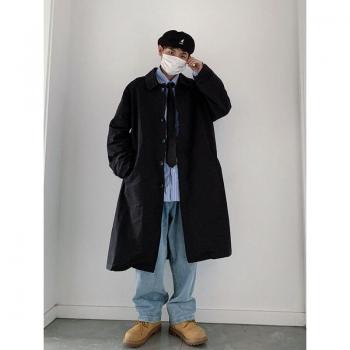Veste Trench Homme Kaki/Noir