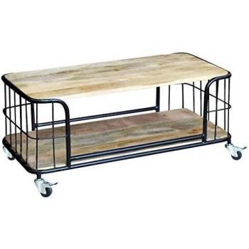 Beistelltisch aus massivem Mangoholz 100x50x35 cm