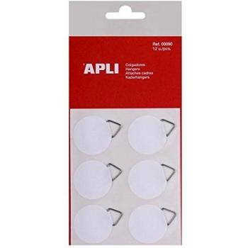 12 Accrocheurs Auto-Adhésif Apli 00090