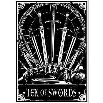 Poster Sombre Dix d'Épées Tarot