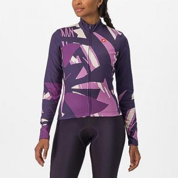 Maillot Castelli Tropicale de Manga Larga Lila para Mujer