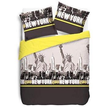 Copripiumino 140 x 200 cm Vision New York Giallo, 100% Cotone