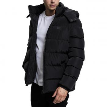 Urban Classics Hooded Puffer Jacket, Black