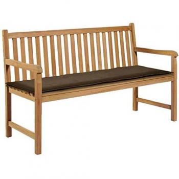 Coussin de banc taupe 150x50x3 cm