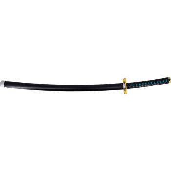 Katana de Demon Slayer 103 cm: Hoja Negra con Filo Satinado y Mango Negro