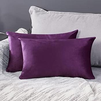 Deconovo Lavish Purple Velvet Outdoor Cushion Set