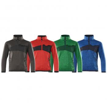 Dunkelanthrazit/schwarzer Fleecepullover für Kinder