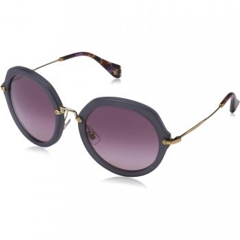 Light Pink Gradient Lensed Miu Miu Women's Round Sunglasses – Sand Opal Grey Frame (MU 05QS)
