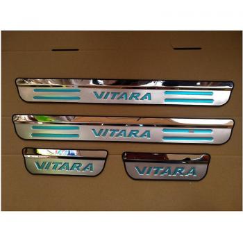 Accessoires de seuil de porte en acier inoxydable pour Suzuki Vitara 2015-2017, ensemble de 4