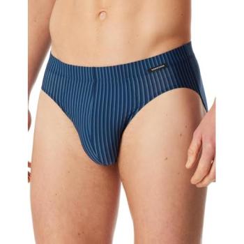 SCHIESSER Herren Slip Blau MikroFunktion Stripes 6 – Größe M