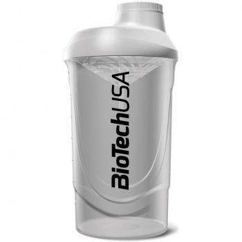 BioTechUSA Wave Shaker 300ml -Botella Mezcladora | 100% a Prueba de Fugas | Mezcla Mejorada | Duradera y Segura | Fácil de Usar y Limpiar, 300 ml, Azul