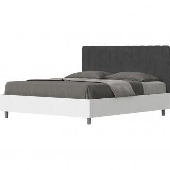 Letto Matrimoniale 160x200 cm Rete Kaia Colore Grigio