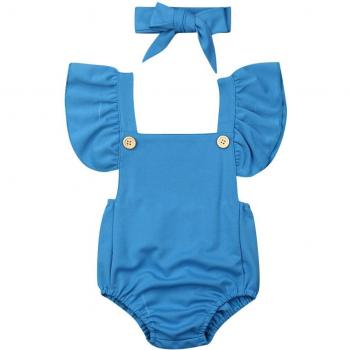 Ensemble 2 pièces à volants pour filles et garçons
