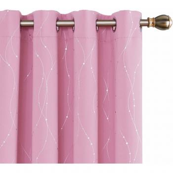 Deconovo Blackout Thermal Curtains with Dotted Line Design