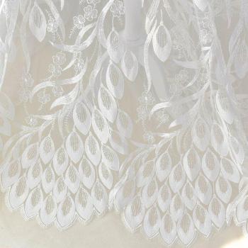 Aplique Nupcial Blanco con Detalle Real