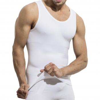 Herren Body Shaper Unterhemd – Weiss/Beige/Schwarz