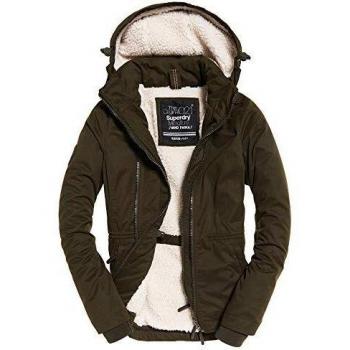 Superdry Mantel für Frauen, SD Hooded Microfibre Boxy Snor, Grün (Army 01e)