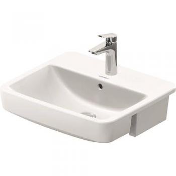 Duravit Lavabo Semi‑encastré N°1 – Modèle 55 × 46 cm, sans robinetterie intégrée