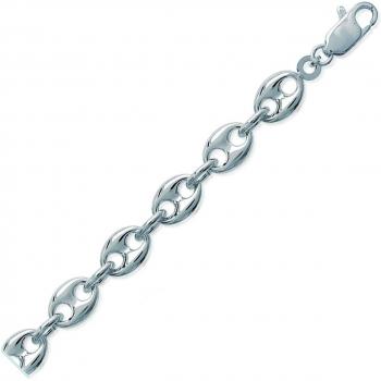 Bracelet Argent 'Grain de Café' 19 cm 8 mm