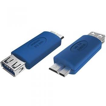 Vision USB Adapter Micro-USB Type B (F) to USB Type A (M) USB 3.0 Blue
