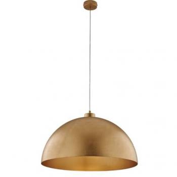 Lampada a Sospensione Moderna in Ferro Laccato Oro con Decorazione Antica