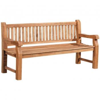 CLP Jackson V2 Teak-Gartenbank – 240 cm, erdendunkle Farbe