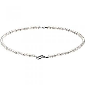 Collana de Perlas y Diamantes en Oro Blanco FWQ116