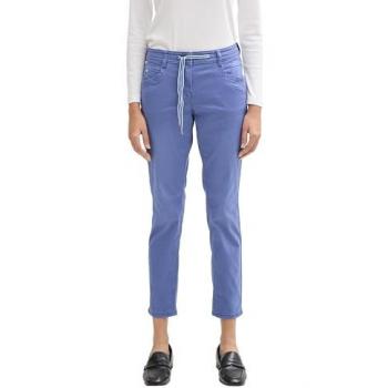TOM TAILOR Relaxed Fit Damenhose, Uni Blau, Größe 38/28