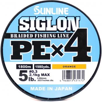 Fibre PE Sunline X4 Siglon 1800 m Orange 5 lb