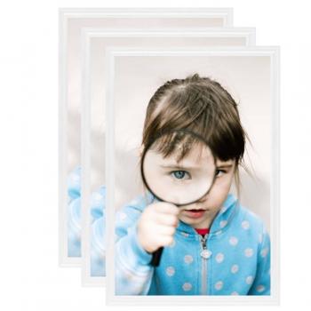 3pcs White Photo Frames Collage for Table 21x29.7cm MDF
