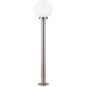 EGLO Nisia Lampada da Esterno a Sospensione a 1 Luce, Attacco E27. IP44. in Acciaio Inox e Vetro, Grigio, Bianco