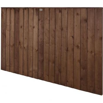 Forest Garden Brown Pressure Treated Closeboard Fence Panel