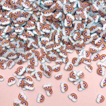 Tranches d'argile polymère arc-en-ciel pour décoration d'ongles, 50g 5mm