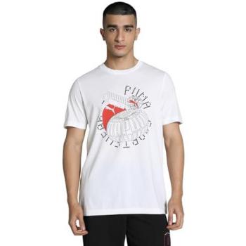 Puma Men's Short Sleeve Tee, Size 2XL, White