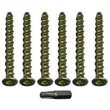Concrete Lightning Thunderbolt M6 x 150mm TORX Head Bolt 100 Pack with Bit