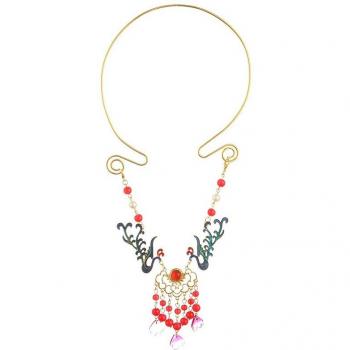 Fringed Hanfu Hairpin with Necklace Collar